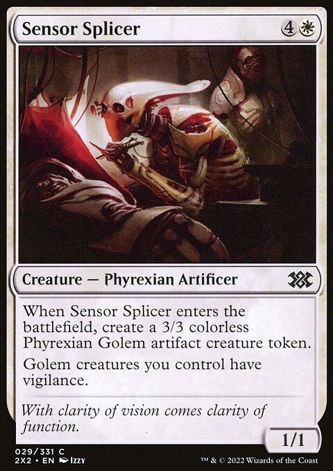 Sensor Splicer, Double Masters 2022 #29, Magic: The Gathering card
