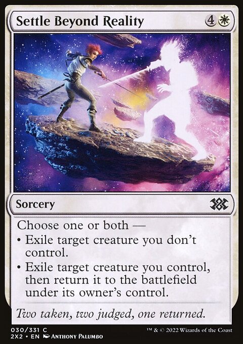 Settle Beyond Reality, Double Masters 2022 #30, Magic: The Gathering card