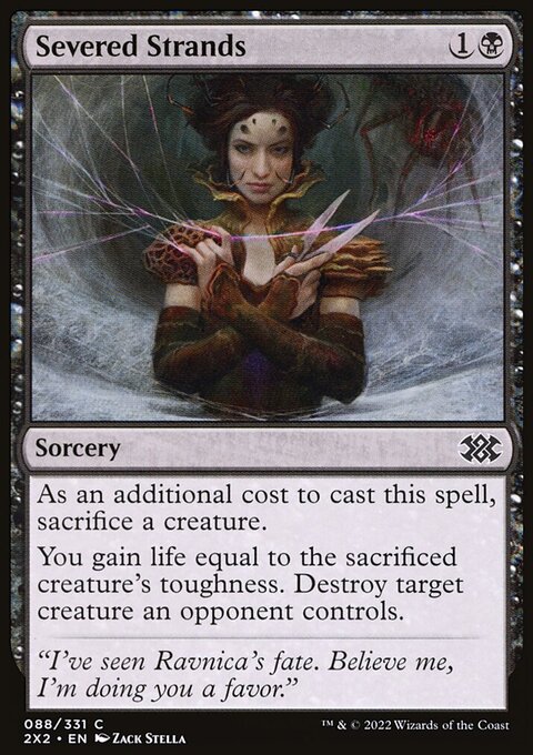 Severed Strands, Double Masters 2022 #88, Magic: The Gathering card