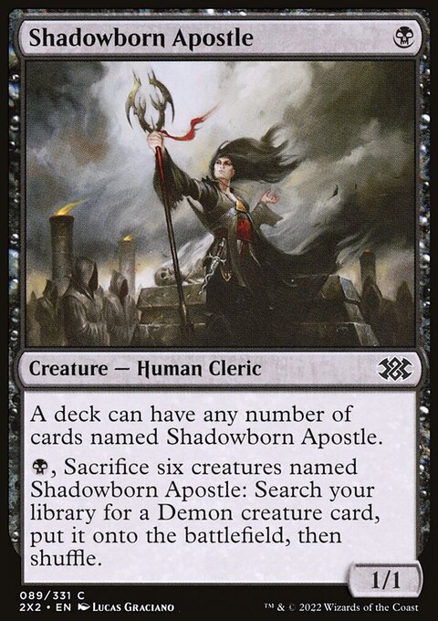 Shadowborn Apostle, Double Masters 2022 #89, Magic: The Gathering card