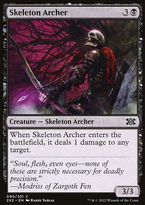 Skeleton Archer, Double Masters 2022 #90, Magic: The Gathering card