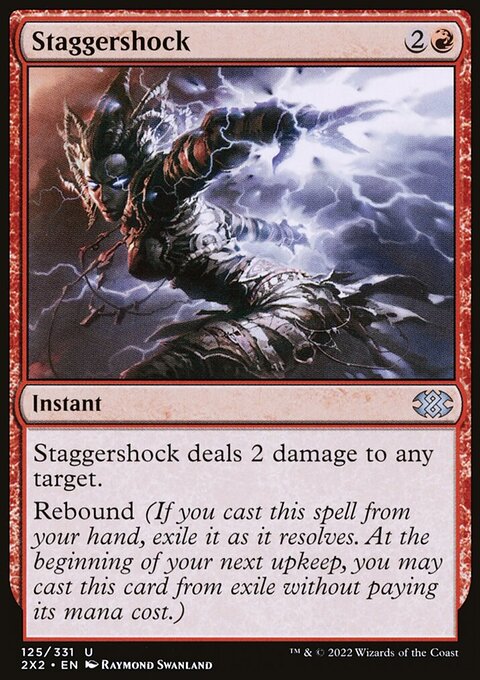 Staggershock, Double Masters 2022 #125, Magic: The Gathering card