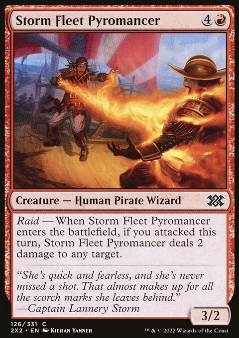 Storm Fleet Pyromancer, Double Masters 2022 #126, Magic: The Gathering card