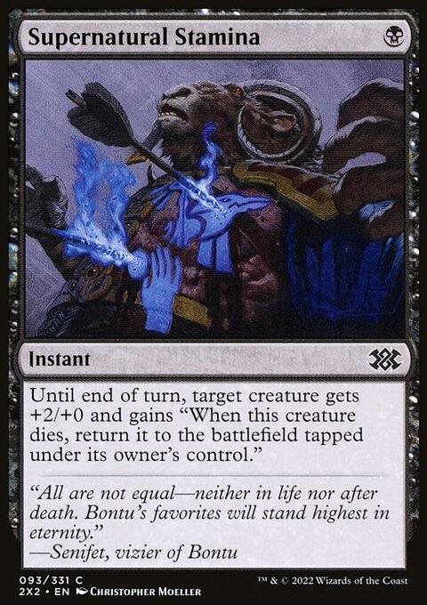 Supernatural Stamina, Double Masters 2022 #93, Magic: The Gathering card