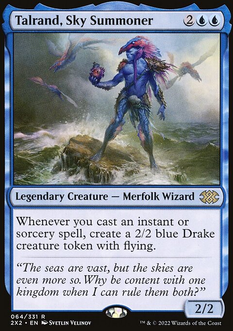 Talrand, Sky Summoner, Double Masters 2022 #64, Magic: The Gathering card