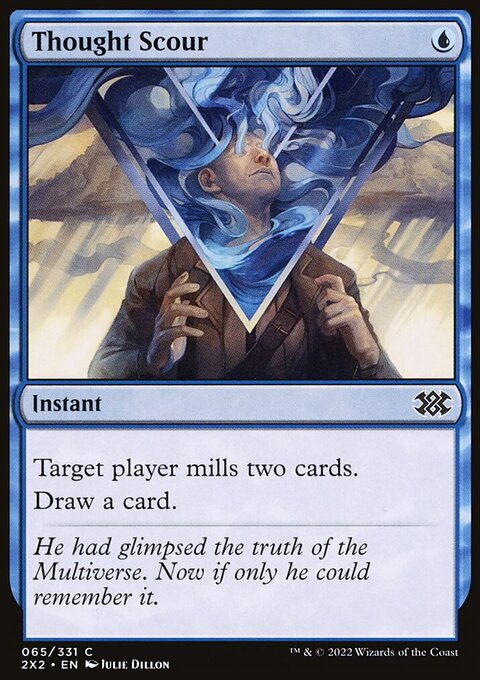 Thought Scour, Double Masters 2022 #65, Magic: The Gathering card
