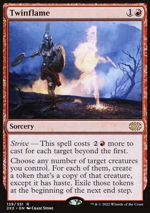 Twinflame, Double Masters 2022 #129, Magic: The Gathering card