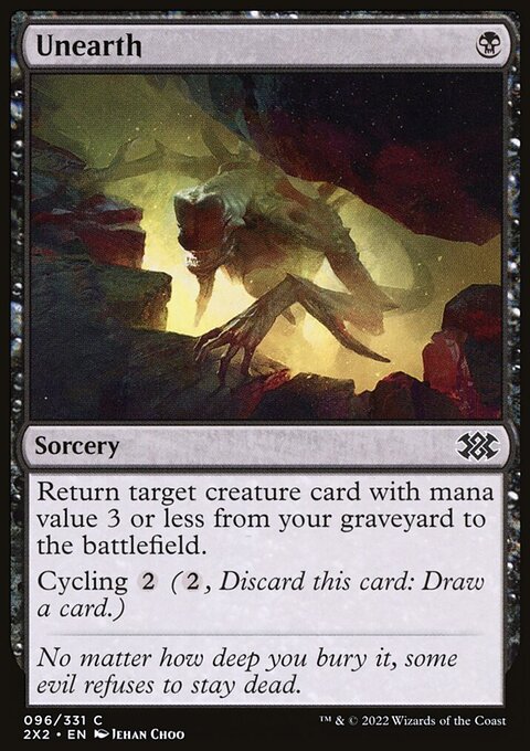 Unearth, Double Masters 2022 #96, Magic: The Gathering card