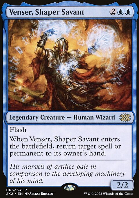 Venser, Shaper Savant, Double Masters 2022 #66, Magic: The Gathering card