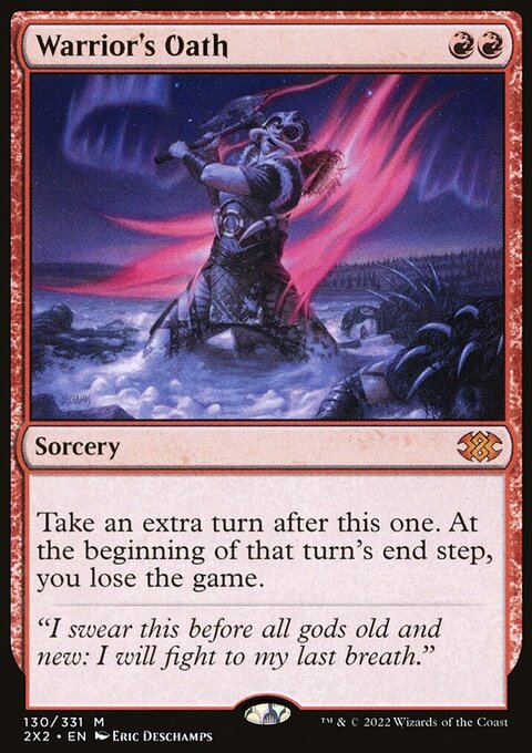 Warrior's Oath, Double Masters 2022 #130, Magic: The Gathering card
