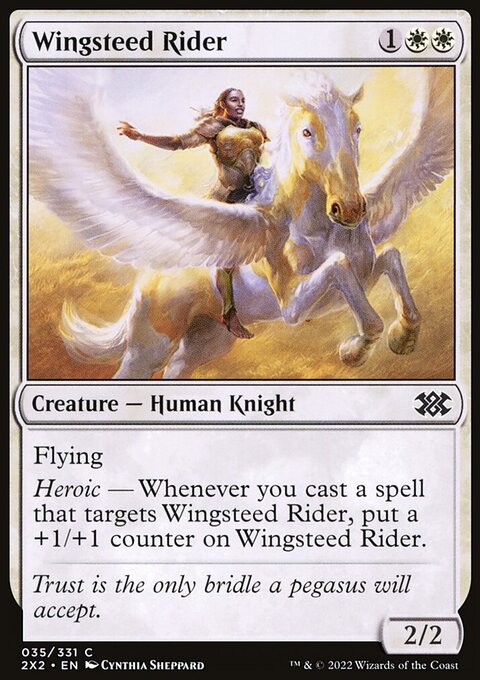 Wingsteed Rider, Double Masters 2022 #35, Magic: The Gathering card
