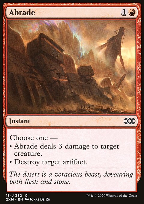 Abrade, Double Masters #114, Magic: The Gathering card