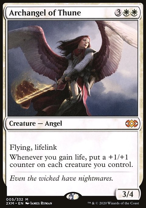 Archangel of Thune, Double Masters #5, Magic: The Gathering card