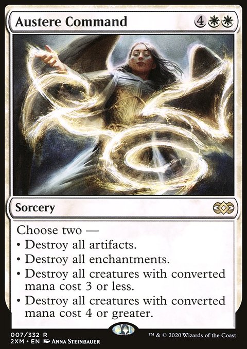 Austere Command, Double Masters #7, Magic: The Gathering card
