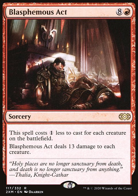 Blasphemous Act, Double Masters #117, Magic: The Gathering card