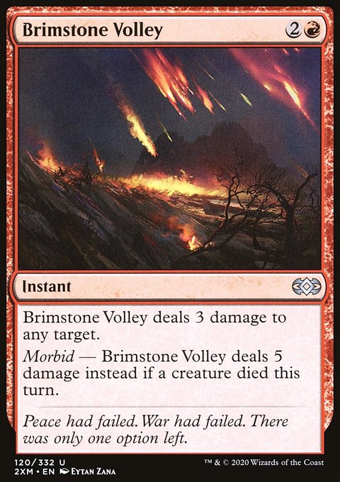 Brimstone Volley, Double Masters #120, Magic: The Gathering card