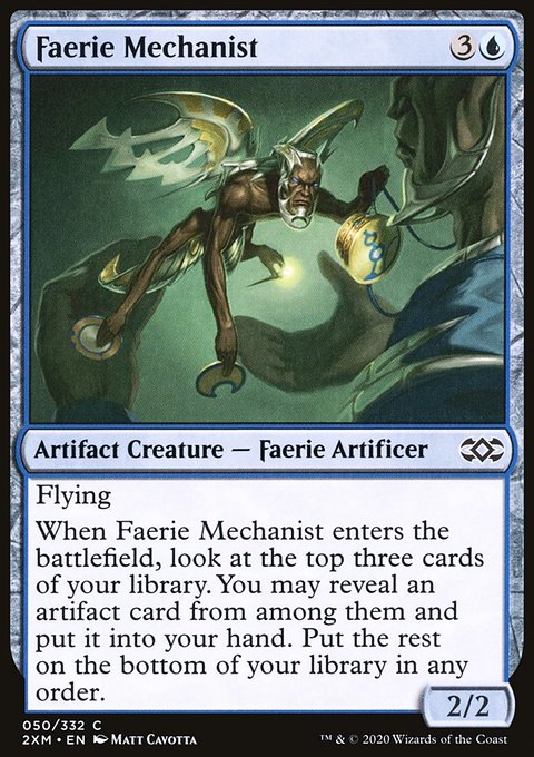 Faerie Mechanist, Double Masters #50, Magic: The Gathering card