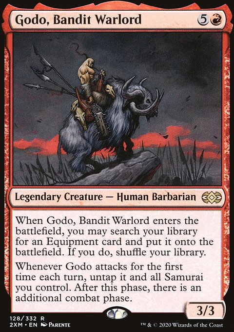 Godo, Bandit Warlord, Double Masters #128, Magic: The Gathering card