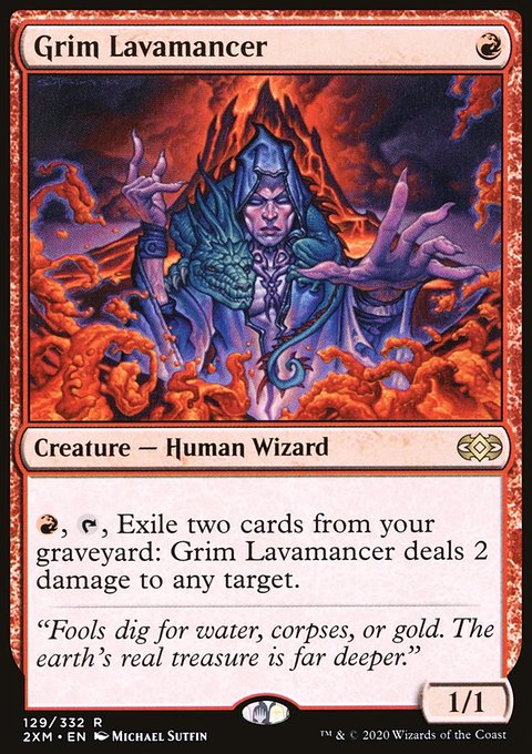 Grim Lavamancer, Double Masters #129, Magic: The Gathering card
