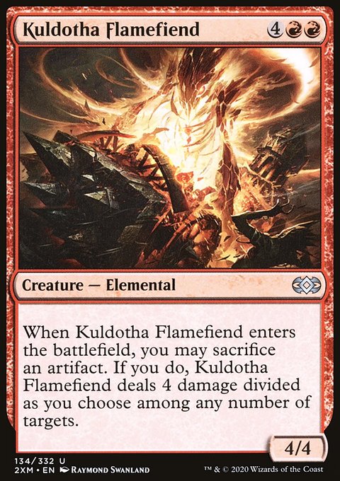 Kuldotha Flamefiend, Double Masters #134, Magic: The Gathering card
