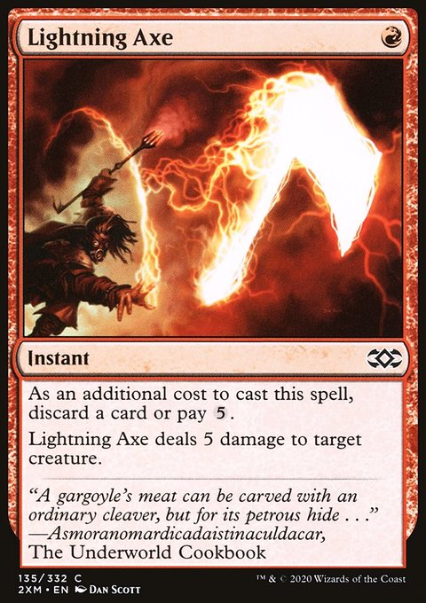 Lightning Axe, Double Masters #135, Magic: The Gathering card