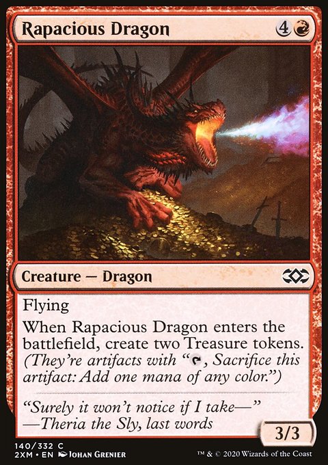 Rapacious Dragon, Double Masters #140, Magic: The Gathering card