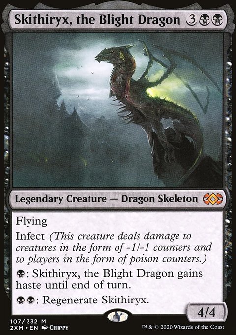 Skithiryx, the Blight Dragon, Double Masters #107, Magic: The Gathering card