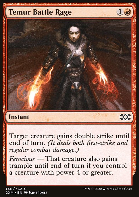 Temur Battle Rage, Double Masters #146, Magic: The Gathering card