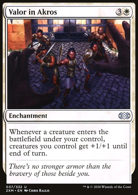 Valor in Akros, Double Masters #37, Magic: The Gathering card