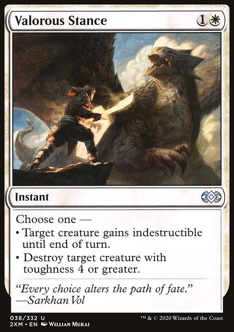 Valorous Stance, Double Masters #38, Magic: The Gathering card