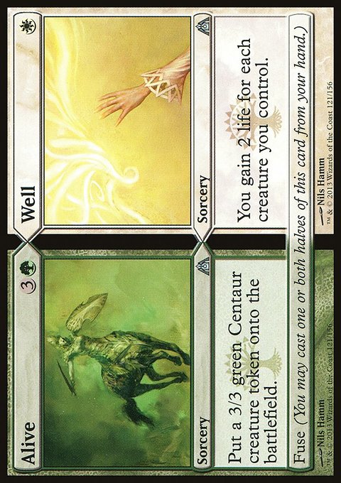 Alive // Well, Dragon's Maze #121, Magic: The Gathering card