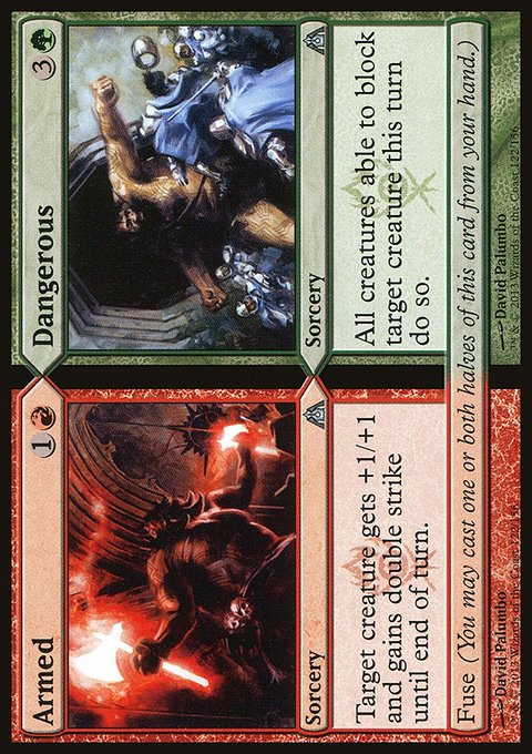 Armed // Dangerous, Dragon's Maze #122, Magic: The Gathering card