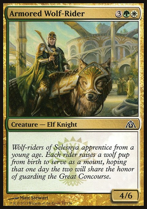 Armored Wolf-Rider, Dragon's Maze #52, Magic: The Gathering card