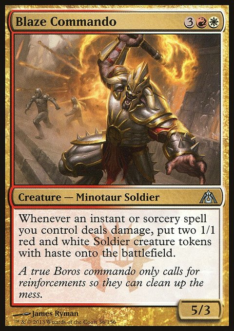 Blaze Commando, Dragon's Maze #56, Magic: The Gathering card