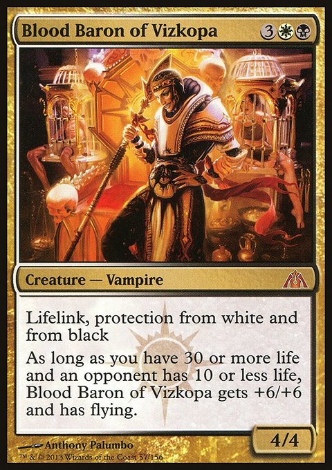 Blood Baron of Vizkopa, Dragon's Maze #57, Magic: The Gathering card