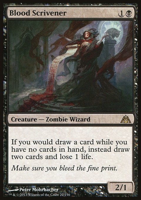 Blood Scrivener, Dragon's Maze #22, Magic: The Gathering card