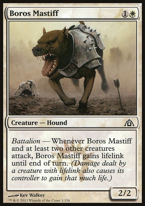 Boros Mastiff, Dragon's Maze #1, Magic: The Gathering card