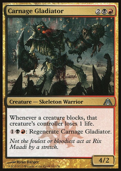 Carnage Gladiator, Dragon's Maze #61, Magic: The Gathering card
