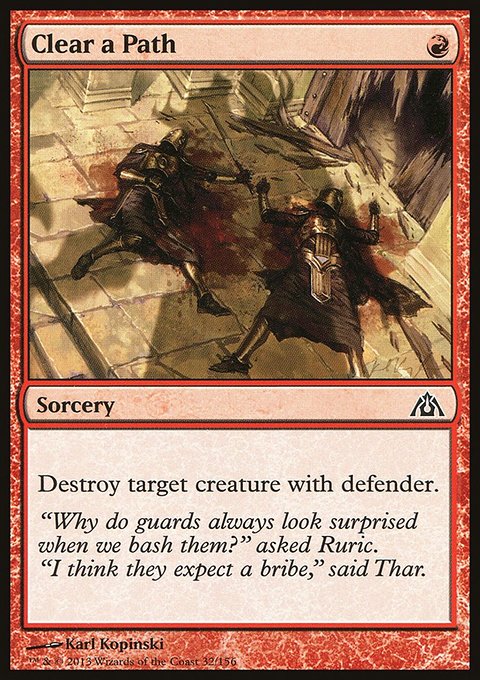 Clear a Path, Dragon's Maze #32, Magic: The Gathering card