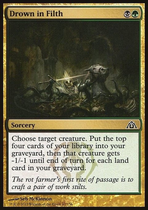Drown in Filth, Dragon's Maze #67, Magic: The Gathering card