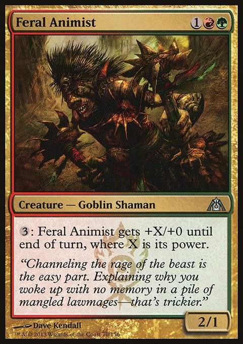 Feral Animist, Dragon's Maze #70, Magic: The Gathering card