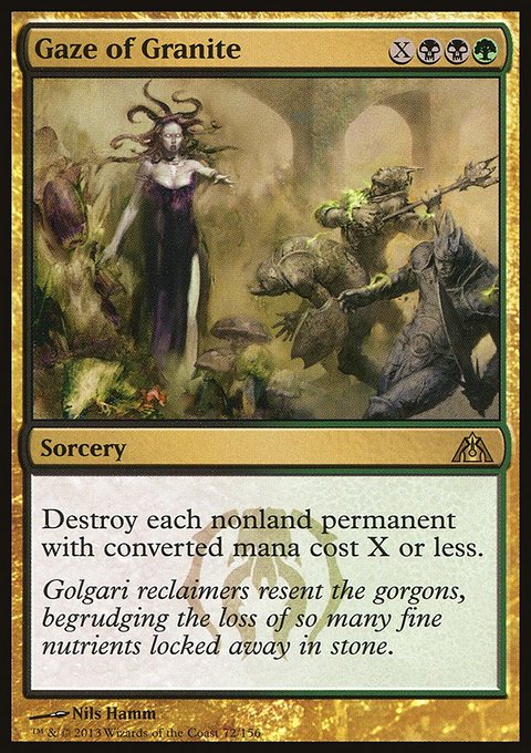 Gaze of Granite, Dragon's Maze #72, Magic: The Gathering card