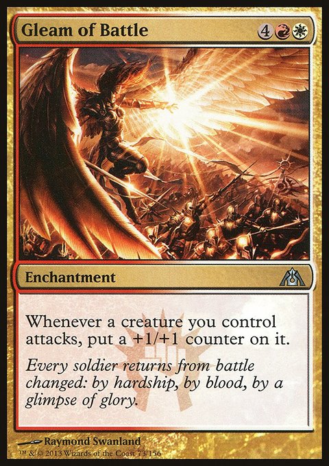 Gleam of Battle, Dragon's Maze #73, Magic: The Gathering card