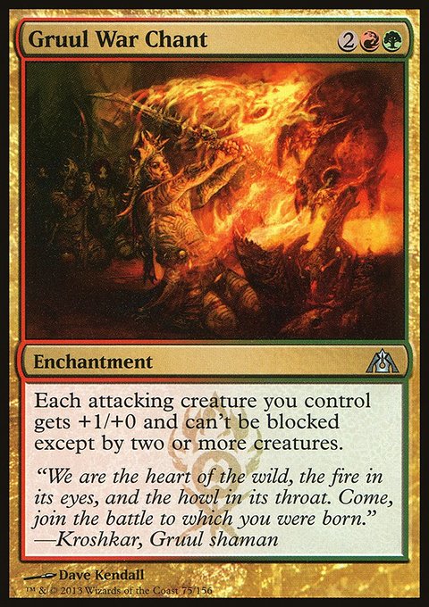 Gruul War Chant, Dragon's Maze #75, Magic: The Gathering card