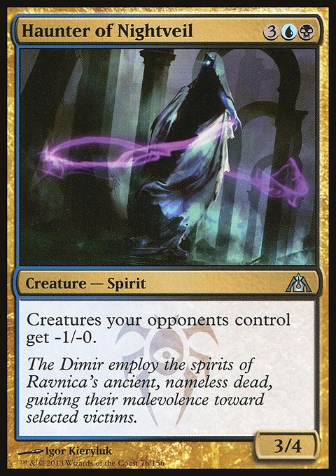 Haunter of Nightveil, Dragon's Maze #76, Magic: The Gathering card