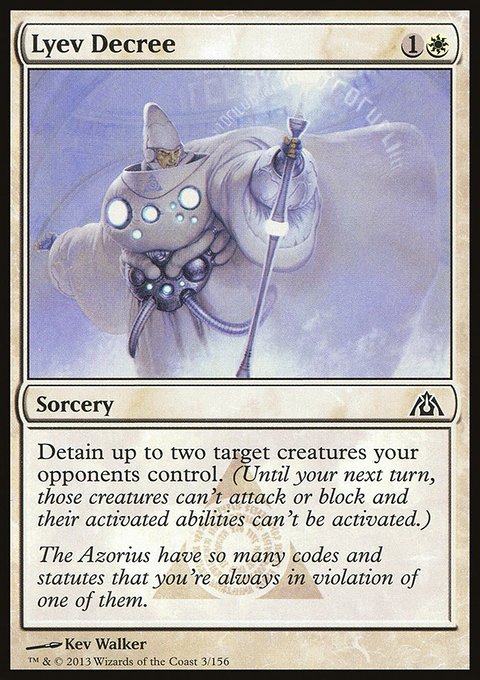 Lyev Decree, Dragon's Maze #3, Magic: The Gathering card