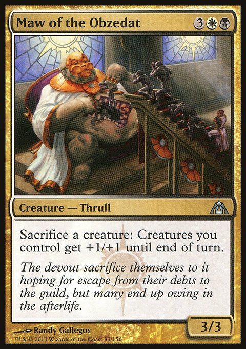 Maw of the Obzedat, Dragon's Maze #83, Magic: The Gathering card
