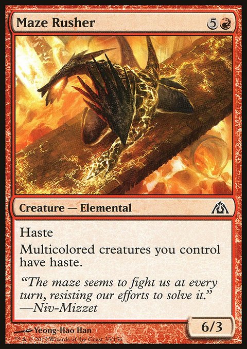 Maze Rusher, Dragon's Maze #33, Magic: The Gathering card