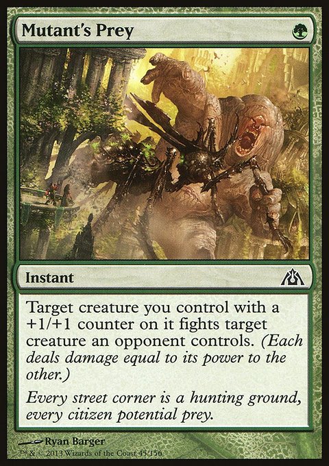 Mutant's Prey, Dragon's Maze #45, Magic: The Gathering card