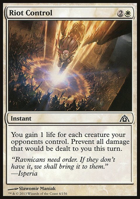 Riot Control, Dragon's Maze #6, Magic: The Gathering card
